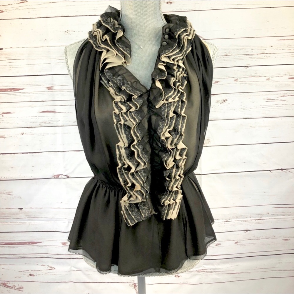 Neiman Marcus Robert Rodriguez  ruffle top